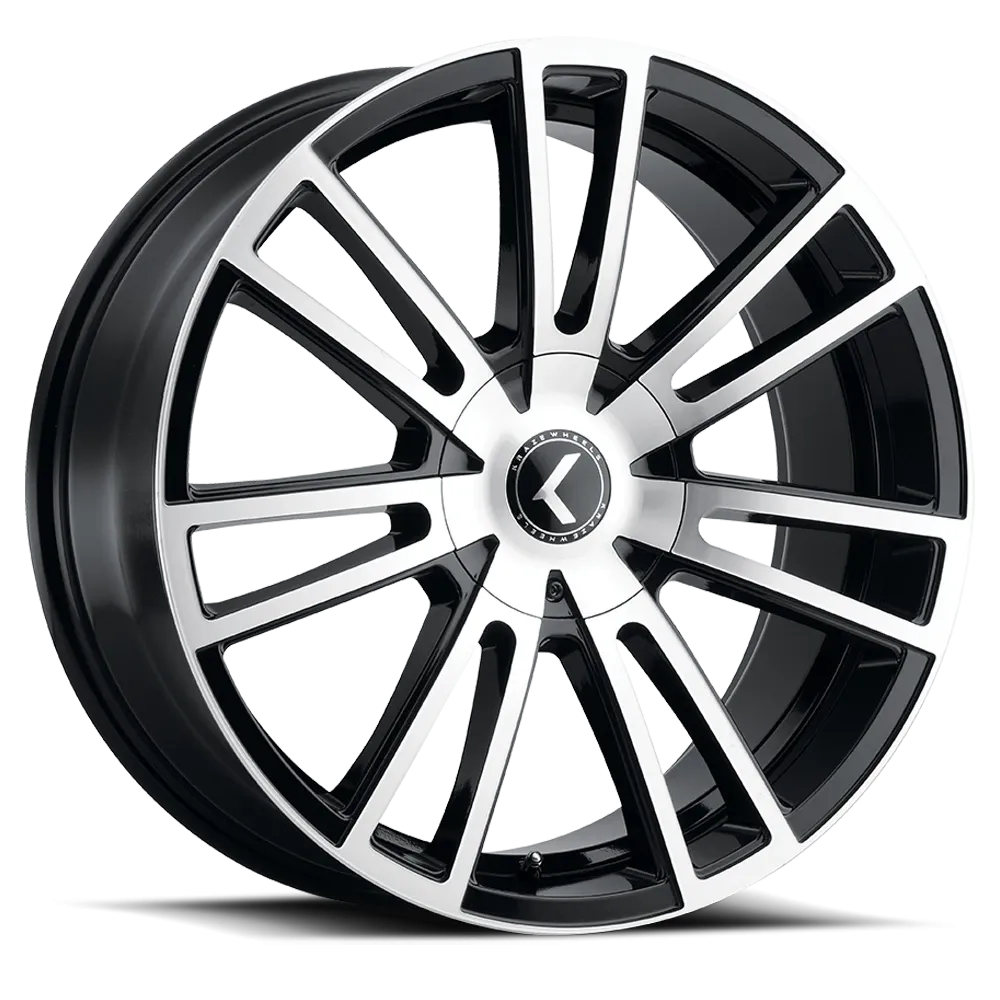 KRAZE SPECTRA KR183 GLOSS BLACK MACHINED 18X8 BLACK/MACHINED FACE